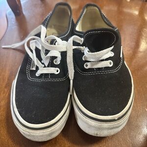 Vans Black and White Kids Sneakers